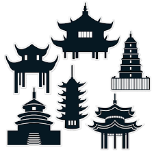 Find asian party favors & decorations, including round paper lanterns, custom fortune cookies, double happiness favor bags, hand fans, & more. Pagoda Silhouettes 6 Pkg Beistle Party Supplies