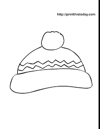 Winter Cartoon Hat Coloring Page Wecoloringpage Com