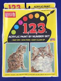 Vintage Cats Acrylic Paint By Number Kit Two 8 X 10 Pictures Craft House Usa Ebay Paint By Number Kits Crafts With Pictures Paint By Number