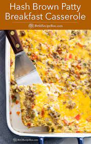 Hash Brown Patty Casserole Recipe Breakfast Sausage Best Recipe Box Recipe Breakfast Recipes Casserole Brunch Recipes Recipes