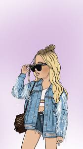 Falliphonewallpaper In 2020 Girl Drawing Girls Cartoon Art Girly Art