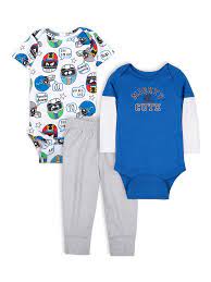 Little Star Organic Baby Boy 3Pc Outfit Set, Size NB-24M - Walmart.com