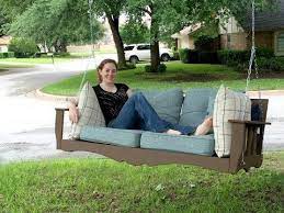 This diy bench is great for evenings on the porch or relaxing in the shade. Easy Diy Hanging Bed Swing Porch Swing Bed Bed Swing Diy Porch Swing Bed