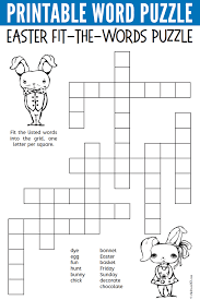 The spruce / ellen lindner if solving a crossword puzzle brings you a sense of satisfaction, then grab a pencil (or a l. Fun Easter Fit The Words Puzzle Free Printable