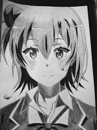 Yui Yuigahama From Oregairu Anime Sketch Marvel Drawings Anime Art