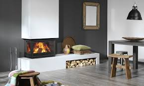 2 sided corner wood burning fireplace insert. 3 Sided Fireplace Insert Instyle Ea Dik Geurts Double Sided Corner Wood Burning
