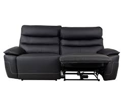 La tendance tend à rendre invisible cette fonction. Canape 3 Places 2 Relax Electriques Evogg Cuir Et Croute De Cuir Noir Canape But