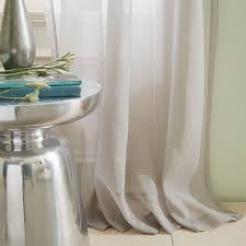 Tulle curtains blackout sheer window screen treatments panels printed decoration. Sheer Metallic Printed Curtain Platinum Silver
