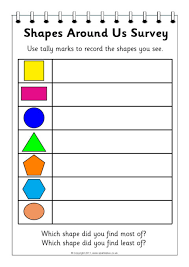 Shapes Hunt And Survey Worksheets Sb5067 Sparklebox