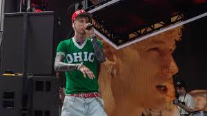 Machine Gun Kelly's ceremonial first ptich at Progressive Field video