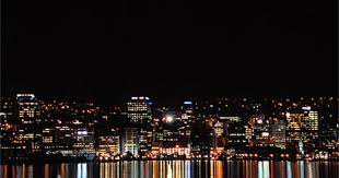 Wellington City Night Skyline Photo New Zealand