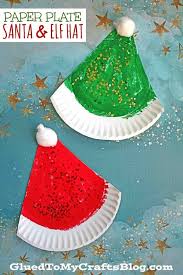 Super Easy Paper Plate Santa Elf Hat Craft Idea Weihnachten Und Kita