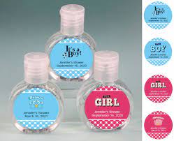 Customize with your event details for a personalized gift. Baby Shower Party Hand Sanitizer Favors