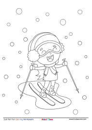In this section, find a large selection of coloring pages ski. Girl Skiing In Snow Cartoon Coloring Page Kidzezone