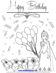 Mickey mouse is a funny animal cartoon character and the official mascot of the walt disney company. 183946 Coloring Page Happy Birthday Elsa Gif 670 867 Birthday Coloring Pages Disney Coloring Pages Coloring Pages