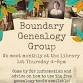 The Boundary Genealogy Group event image