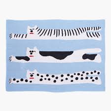 Slowdown Studio Collaborates With Artists From Around The World To Design Blankets Towels And Home Goods Our 100 Cott Cool Cats Towels Kids Recycled Cotton