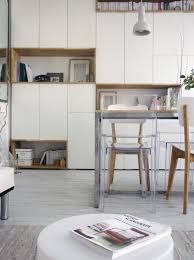 Mur Rangements Blanc Bois Scandinave Interieur Interieur Woonkamer Kast Bureau