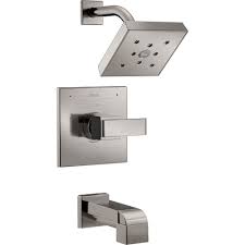 Get free shipping on qualified brushed nickel, delta bathtub & shower faucet combos or buy online pick up in store today in the bath department. Complete Delta Shower Faucets Valve And Trim Kit Included Tagged Tub And Shower Combination Faucets Faucetlist Com