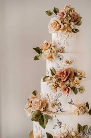 Bespoke Custom Cakes In Singapore By Floral Wedding Floral Wedding Cakes Wedding Cakes