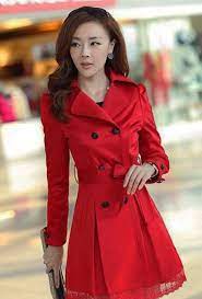 Red Trench Coat Dress Trench Coats Women Red Trench Coat Red Dress Jacket
