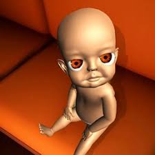 Am Baby In Dark Yellow by Rehan Rafi