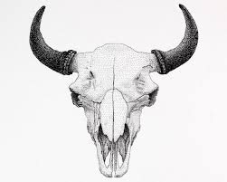 Maybe you would like to learn more about one of these? Bison Skull Stippled Ink Drawing Bull Skull Tattoos Bison Skull Buffalo Skull