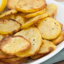 Place potatoes directly onto middle oven rack and back until crisp outside and very tender inside, about 20 minutes depending on size. Oven Baked Potato Slices Recipe Elephantastic Vegan