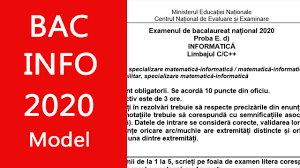 Ministerul educației, culturii și cercetării a făcut public orarul examenelor de absolvire din anul 2021. Bac 2020 Informatica Rezolvare Subiect Model Youtube