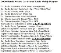 Honda Accord Questions What Is The Wire Color Code For A