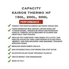 Dengan desain teknik yang presisi dan dirancang oleh tenaga ahli, menghadirkan water heater yang hemat daya efisien dan efektif. Solar Water Heater Ariston Pemanas Air Matahari 300l Kairos Thermo Hf Shopee Indonesia
