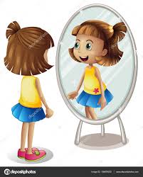ᐈ Niños mirandose en el espejo para colorear imágenes de stock, vectores  reflejo en el espejo | descargar en Depositphotos®