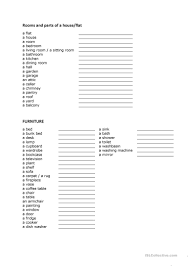 Living room furniture vocabulary learn english vocabulary youtube. Rooms In A House And Furniture Vocabulary English Esl Worksheets For Distance Learning And Physical Classrooms