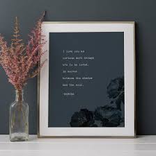 Love Poem Pablo Neruda Poetry Art Print I Love You As Etsy Poetry Art Love Poems Pablo Neruda