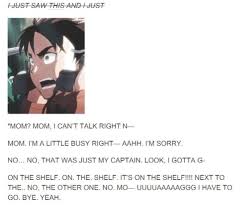 Except Sadly He Can T Be Calling Carla Jeager Attack On Titan Funny Attack On Titan Just For Laughs