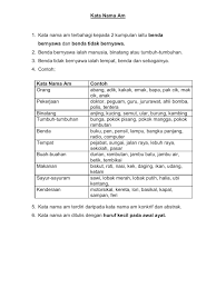 Contoh kata nama am materi pelajaran 1. Kata Nama Am