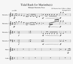 Play free violin sheet music such as pachelbel's canon in d; Tidal Rush For Marimba Sheet Music For Percussion Download Music 850x1100 Png Download Pngkit