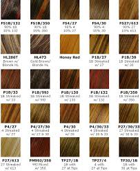 21 Colors Hair Color Chart Wig Charts Xantus Lace Wigs