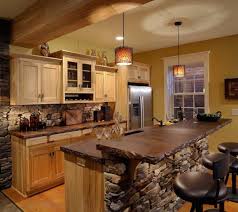 Awesome kitchen islands, some including unique shapes, bar stools, banquettes, decorative posts, and overhead lighting. 20 Beautiful Brick And Stone Kitchen Island Designs