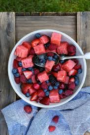 Berry Watermelon Fruit Salad The End Of Summer Fork Knife Swoon Recipe Easy Fruit Salad Recipes Yummy Food Food
