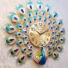 Cheap Wall Clocks Buy Directly From China Suppliers Luxurious Peacock Wall Clock Mute Movement Needle Metal Flower Wall Art Wall Clock Design Peacock Wall Art