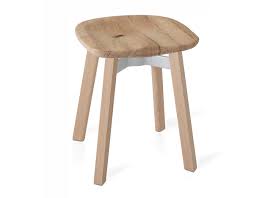 Natural wooden stool, for seating. Su Small Stool With Wood Seat Hivemodern Com