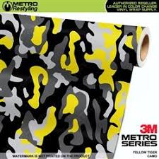 Black And Yellow Camo Car Wrap Large Yellow Tiger Camouflage Vinyl Wrap Metro Restyling Vinyl Wrap Camo Wraps Car Wrap Design