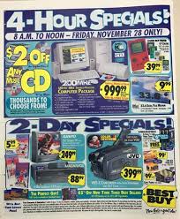 Thanksgiving with kohl's, macy's, target and best buy all opening at 5 p.m. Best Buy Black Friday Ad From 1999 And 18 More Fascinating Images Techeblog