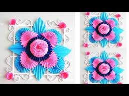 Luckily, home decor and home goods can be made yourself. Diy Simple Home Decor Wall Door Decoration Cvety Iz Bumagi Paper Craft Ideas 13 Youtube
