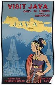 Visit Java Indonesia Only 36 Hours From Singapore Vintage Travel Poster Poster Vintage Travel Posters Travel Posters Vintage Travel