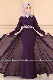 Modaselvim Abiye Tas Ve Incili Pelerinli Abiye 9018w153 Mor Elbise Dugun Elbise Moda
