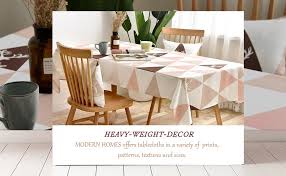 Modern serra 59 round dining table, clear glass by zuri furniture. Buy Modern Homes Printed Cotton Tablecloth For Dining Table Patio Table Picnic Table Hotel Buffet Table Blush Pink Table Cover 55x70 Inches 4 6 Seater Online At Low Prices In India Amazon In
