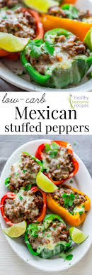 Low Carb Mexican Stuffed Peppers Recette Recettes De Cuisine Cuisine Mexicaine Recette Mexicaine