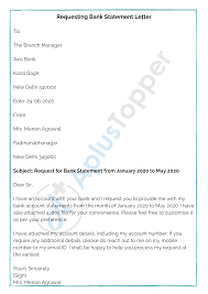 Download bank details letterhead example. Bank Statement Letter Format Sample And How To Write Bank Statement Letter A Plus Topper